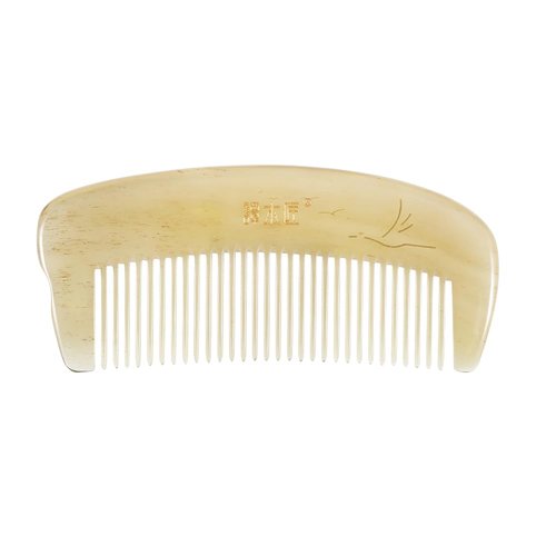 TAN MUJIANG Hair Comb for Women Sheep Horn Pocket-size Antistatic Scalp Massage 1pc
