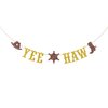 Halawawa Yee Haw Banner, Western Cowboy Party Decoration Bunting Banner, Wild West Party Kids Birthday/Baby Shower/Wedding Party Supplies