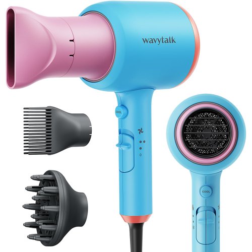 Wavytalk Hair Dryer Blow Dryer with Diffuser Nozzle Comb and Concentrator Negative Ions Fast Dryi...