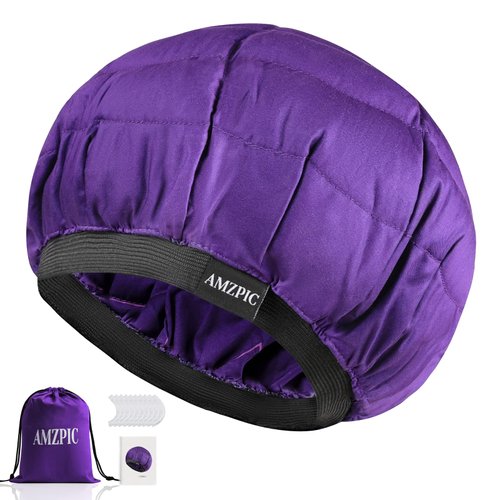 Cordless Deep Conditioning Heat Cap - Safe, Microwavable Heat Cap for Steaming, Heat Therapy for ...