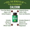 Plant Based Calcium - Red Marine Algae Calcium Supplement with Vitamin C, D3, K, Magnesium, and Whole Food Vegetable Blend. Vegan Capsules for Bones and Joints. 120 Calcium Pills, Tablets