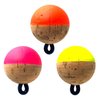 CorQs Strike Indicators, Neon, 1/2" FlyFishing Bobbers - Made in USA - EcoFriendly, Natural Cork Floats with Rubber O-Ring