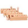 Adena Montessori Mini-Cylinder Block (Set of 4) Materials Sensorial Educational Tools Preschool Early Montessori Toys for Toddlers