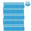 MEEDEE 100 Pack Turquoise Blue Elastic Hair Ties For Women No Crease Soft Elastic Ribbon Hair Ties Knotted Hair Ties No Damage Pony Tails Hair Ties Ouchless Hair Ties Yoga Hair Ties Elastic Bracelets
