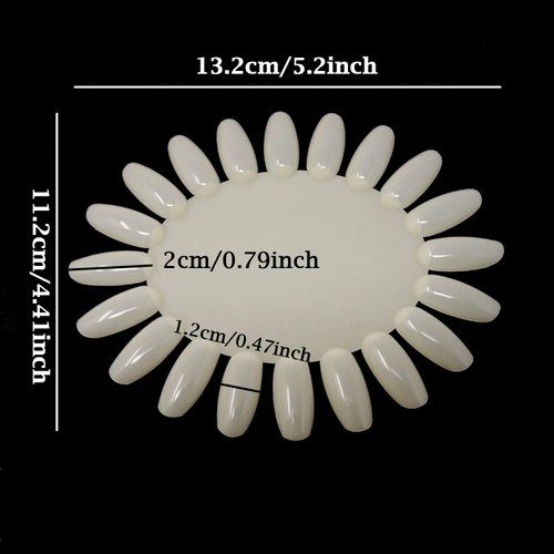 Honbay 12PCS Plastic 20 Tips False Nail Swatches Wheels Nail Art Color Polish Display Wheel for Manicure