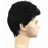 Wiginway Men Short Black Straight Wig Natural Looking Daily Casual Wear Synthetic Haircut Wig 6 Inch (4RA6 Black)