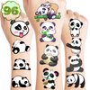 Panda Temporary Tattoos Birthday Party Supplies Decorations 96PCS Cute Tattoos Stickers Party Favors Kids Gifts Girls Boys Classroom School Prizes Themed