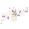 Bridal Wedding Crystal Hair Comb, Handmade Colourful Rhinestone Hair Clips Bridal Headpiece Sparkly Crystal Hair Pin Side Combs Hair Accessorie for Women Girls
