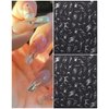 Gold Nail Art Stickers 3D Metal Silver Fish Bone Nail Decals Holographic Stripe Line Graffiti Design Champagne Gold Irregular Geometry Bronzing Nail Supplies Manicure French Nail Art Decoration 6 Pcs