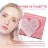 TgoBeauty Heart Cosmetic Makeup Palette Eyebrow Color Mix Ratio Tool Heart Nail Art Cosmetic Makeup Palette for Eye Brow Lip Permanent Makeup (Pink Heart Color Ratio Tool)