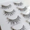 JOSALINAS Crisscross Wispy False Eyelashes Extensions 5 Pairs Glamour Fake Mink Lashes, Winter