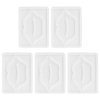 Sonew 5pcs Lip Mask, Transparent ABS Reusable Lip Beauty Mask Maker, Portable Lip Mask Patch Tray Plate for DIY