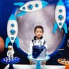 Blue Rocket Balloons, Space Balloons for Space Themed Party Decorations Rocket Mylar Balloon for Rocket Birthday Decorations 3 Pcs