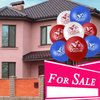 Gejoy 60 Pieces Open House Balloons House for Sale Balloons 12 Inches Latex Balloons for Real Estate Balloons Supplies Signs for Open House Yard Sign House Signs