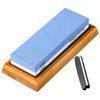 Angerstone Premium Knife Sharpening Stone–1000/6000 Grit Whetstone, Professional whetstone Sharpener stone with Slip-Resistant Silicone Base|Best wet stone|Nonslip Bamboo Base & Angle Guide