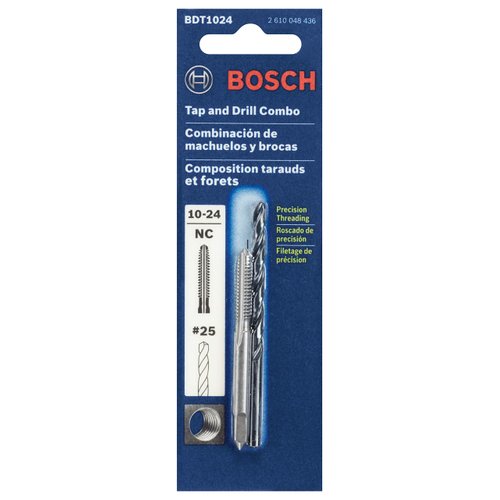BOSCH BDT1024 10-24 Plug Tap and No. 25 Drill Bit Combo Set