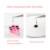 KDDOM 100 Pcs Eyelash Extension Glue Holder Eyelash Glue Cup Flower Shape Glue Cup Tattoo Ink Cup(Pink)