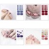 SILPECWEE 20 Sheets Toenail Polish Strips for Women Toe Nail Stickers Full Nail Wraps Self Adhesive Gel Nail Strips Toes Manicure Sticker for Nail Art Accessories with Nail File
