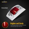 Partsam 4x Red Sealed Chrome Armored LED Trailer Clearance and Side Marker Light 12 LED