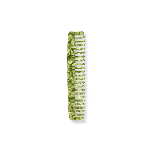 MACHETE No. 3 Comb Wide Tooth Comb Handmade Styling Comb - Hair Styling, Fine Dressing Comb and Detangling Comb for Women and Men (Pistachio)