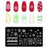 DANNEASY 6 Pieces Halloween Christmas Nail Stamping Plate Holiday Nail Stamps Nail Stencils Plates for Nails Design Manicure Template Nail Art Tools Acrylic Nail Accessories