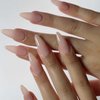 YoYoee Medium Nude Nails Tips Solid Color Nails False Nails Stiletto Press on Nails Full Cover Fake Nails for Women and Girls 24PCS