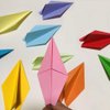 100Pcs Premade Rainbow Origami Paper Airplane Folded Origami Planes for Kids Party Supplies Plane Theme Birthday Baby Shower Party Table Centerpiece Children’s Day Decorations