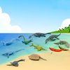 BRETOYIN Mini Prehistoric Sea Creatures Toys Ancient Sea Animal Toys 2-4 Inch Marine Animal Figures Cake Topper Educational School Project for Kids Toddlers