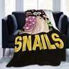 Just A Girl Who Loves Snails Blanket Cute Snail Decor Throw Blanket Gifts for Girls Boys Snail Lover Super Warm Soft Plush Lightweight Fleece Flannel Bedding Blanket for Kids Adult Men Women 50"X40"