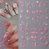 8pcs Metallic Silver Butterfly Nail Stickers 3D Laser Black Butterfly Nail Decals Aurora Butterfly Nail Art Stickers Pink Butterfly Stickers for Nails DIY Butterflies Nail Sticker Women Nail Supplies