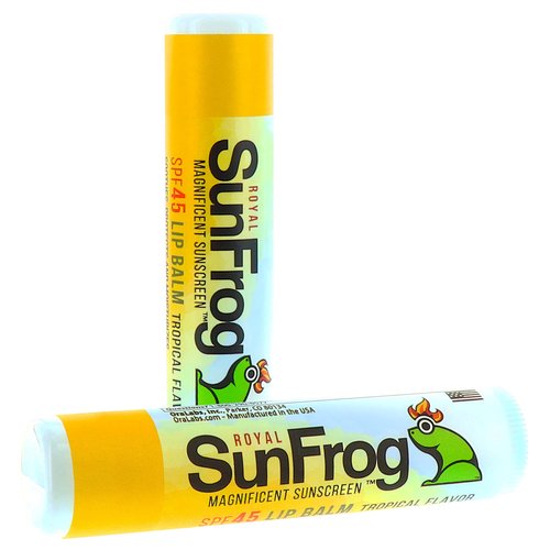 Royal SunFrog | 2-Pack Tropical Lip Balm with SPF 45 Sun Protection | Protects, Soothes, and Moisturizes with Vitamin E and Sunscreen (0.15oz/4.25g Per Stick)