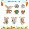 DolliBu Happy Easter Super Soft Plush Sitting Moose with Carrot - Cute Stuffed Animals with Carrot Plush Toy, Perfect Easter Holiday Surprise Gift - 11" Inch