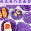 Wiooffen 96PCS Purple Silver Birthday Paper Plates and Napkins Party Supplies Happy Birthday Party Decorations Disposable Birthday Party Tableware Dinnerware Set for Women Men Birthday Serve 24 Guests