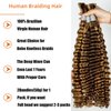 Human Braiding Hair For Boho Knotless Braids 100g Deep Wave Bulk Human Hair for Braiding No Weft Wet And Wavy Human Braiding Hair 100% Remy Human Hair Extensions (Deep Wave-4/27, 28 Inch)