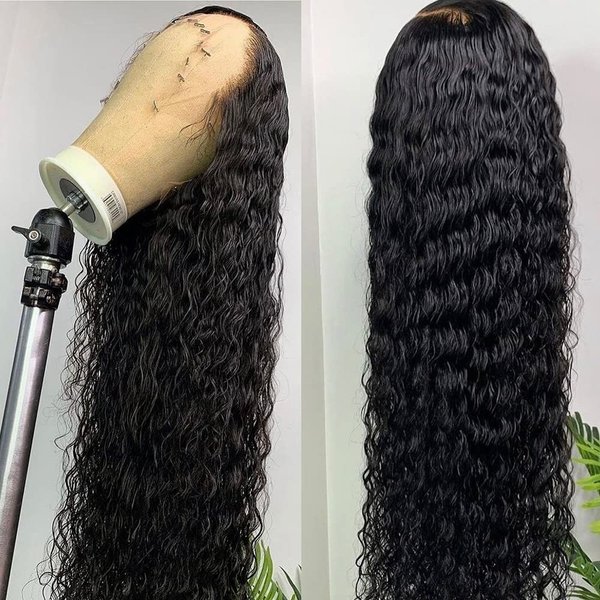 SISIFIRE 13 * 4 Inch Lace Front Wigs for Black Women Natural Curly Wave Hairline with Baby Hair Synthetic Lace Wigs Pre Pluced Wig Heat Resistant Fiber for Daily Use 24-26 inch