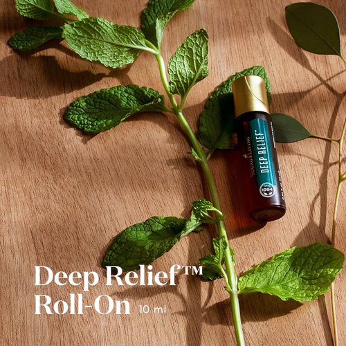 Young Living Deep Relief Essential Oil Roll-On | 10 ml | Muscle Comfort, Muscle Cooling, Soothing, and Relaxation | Infused with Peppermint Oil, Clove Oil, Lemon, and Coconut Oil