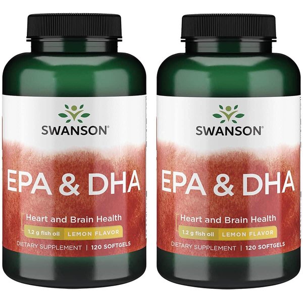 Swanson Ecomega Epa/Dha Fish Oil 180/120 Milligrams 120 Sgels (2 Pack)