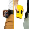 Spider Tool Holster - Quad Tool Kit - Adhesive Tool Tabs + BitGrippers + Self locking, quick draw Belt Holster Clip for carrying a power drill, driver, hammer, tape measure, pneumatic, light and more!