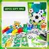 Miucat 120Pcs Soccer Party Favors, Soccer Birthday Party Supplies with Whistle Stickers Slap Bracelet Key Chains and Soccer Goodie Bags for Soccer Party Decorations Supplies