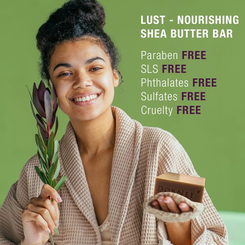 DorNee' Lust Bar Soap, Shea Butter, Natural, Handmade, Cold Processed, Essential Oil, Gentle (5.8 oz)
