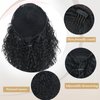 SCENTW Messy Bun Hair Piece 8inch Loose Curls Bun Hair Extensions Yaki Texture Short Curly Drawstring Ponytail Extensions Synthetic Hair Bun Hairpiece for Women