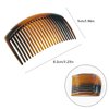 6 Pieces Plastic Side Hair Twist Comb French Twist Comb Hair Clips with Teeth, lyfLux Curved Tortoise Shell Decorative Hair Combs (23 Teeth)