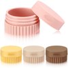 Maxcheck 4 Pcs Travel Containers for Toiletries Small Silicone Cream Jars 0.68 oz Travel Size Containers Leak Proof Travel Accessories with Lid for Cosmetic Body Hand Skin Cream Bottles