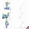 The Best Card Company - 10 Sympathy Thank You Cards (4 x 5.12 Inch) - Boxed Flower Condolence Gratitude - Blooming Expressions AM6221STG-B1x10