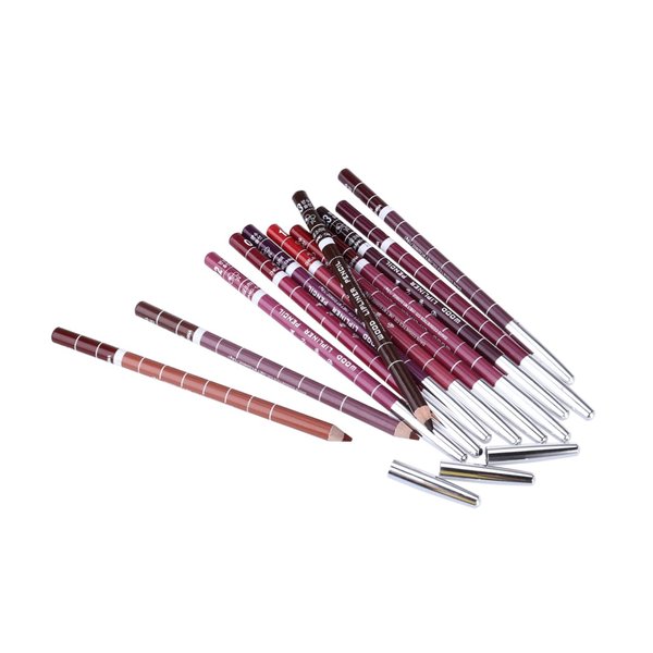 Beatifufu 12Pcs Lip Liner Pencil Set for Women Dark Lip Liners with Precision Tip for Long Lasting Matte Makeup Random Colors
