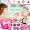 Pretend Play Toddler Girl Purse with Makeup Toys Set, Little Girls Purse Toys for 3 4 5 6 7 Year Old Girl Gifts, Kids Purse for Christmas, Birthday Gifts for Ages 3-5 4-5 6-8 Rose Red