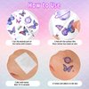 Ozepao Glitter Temporary Tattoos for Girls, 12 Sheets of Mixed Butterfly, Fairy, Mermaid Tattoo Stickers for Kids, Waterproof Fake Tattoos for Birthday Party Favors and Supplies