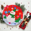 Gatherfun Christmas Party Supplies Christmas Snowman Disposable Paper Dinner Plates and Napkins for Merry Christmas Party, Serve 20
