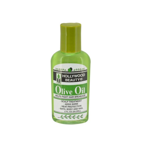 Hollywood Beauty Olive Hair Oil, 2 oz - Fights Hair Breakage, Adds Shine, Heat Protection, Moisturizes Hair & Skin, Antioxidant-Rich
