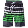 Kanu Surf boys Reflection Quick Dry Upf 50+ Beach Swim Trunks, Reflection Black/Green, 6-May US